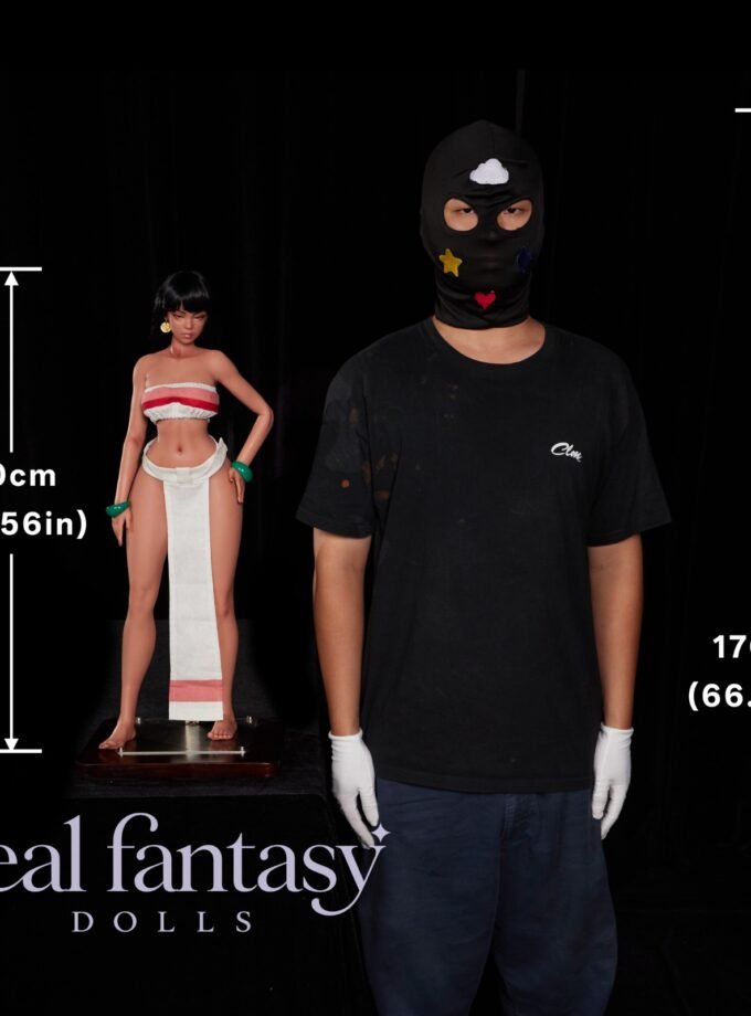 70cm (2'4") D-Cup Roxy Black (Head #Roxy) Full Silicone - Climax Doll