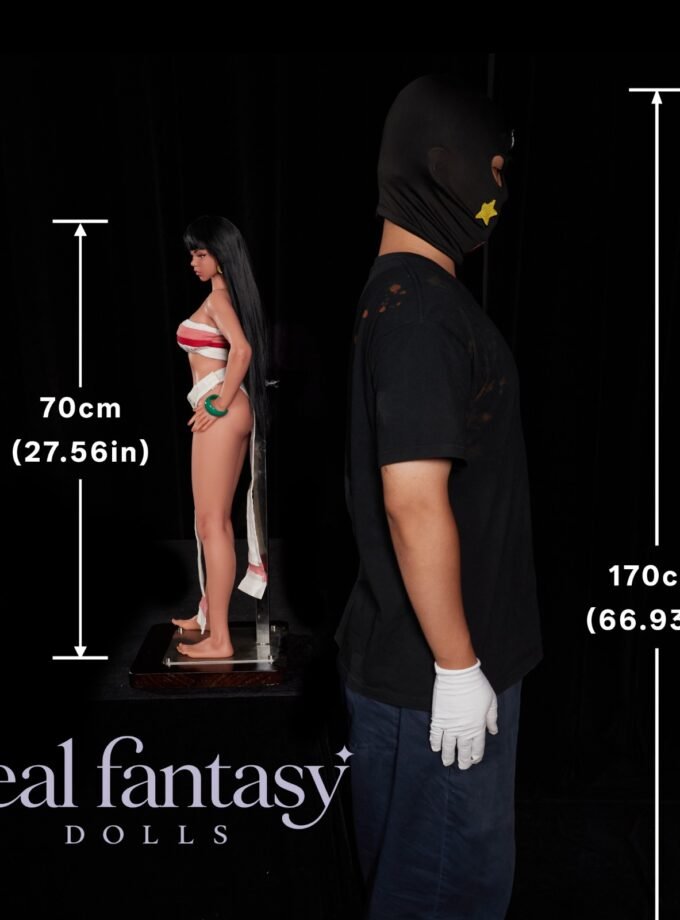 70cm (2'4") D-Cup Roxy Black (Head #Roxy) Full Silicone - Climax Doll